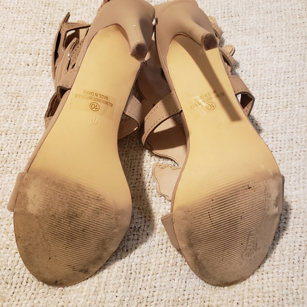 AKIRA Nude Strappy Heels - Picture 5 of 6